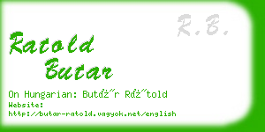 ratold butar business card